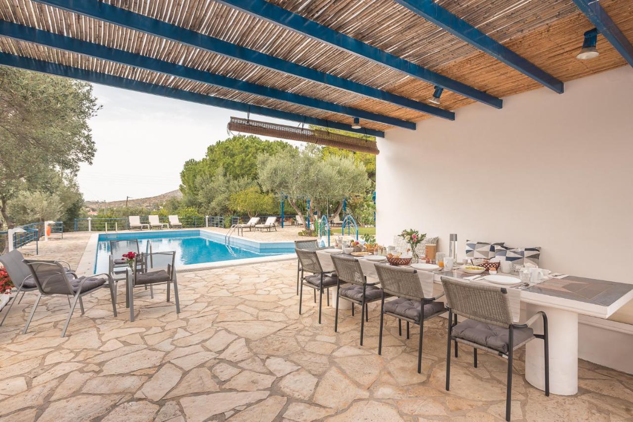 Summer Villa Pasiphae Private Pool - Bbq -Beach 2Min Sounion Exterior photo